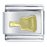 Italian Charms - gold guitar italian charm Image.