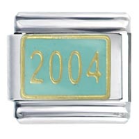 Italian Charms - 2004 aqua italian charm Image.