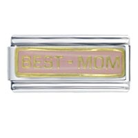 Italian Charms - pink best mom superlink italian charm Image.