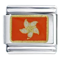 Italian Charms - flag of hong kong italian charm Image.