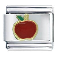 Italian Charms - red apple italian charm Image.