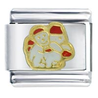 Italian Charms - two snowmen italian charm Image.