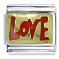 Italian Charms - red love italian charm Image.
