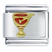 Italian Charms - goblet red italian charm Image.