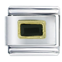 Italian Charms - black stone italian charm Image.