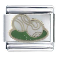 Italian Charms - tennis balls silver italian charm Image.