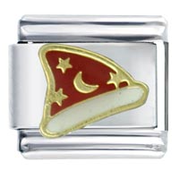 Italian Charms - red sorcerer's hat italian charm Image.