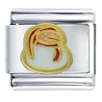 Italian Charms - carrot nosed snowman italian charm Image.