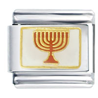 Italian Charms - menorah italian charm Image.