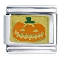 Italian Charms - jack o lantern italian charm Image.