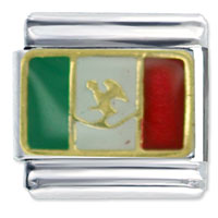 Italian Charms - flag of mexico italian charm Image.