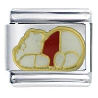 Italian Charms - sleeping polar bear italian charm Image.