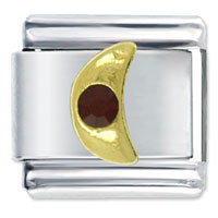 Italian Charms - garnet moon italian charm Image.