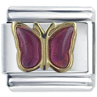 Italian Charms - red butterfly italian charm Image.