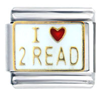 Italian Charms - i heart 2 read italian charm Image.
