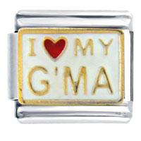 Italian Charms - i heart my g'ma italian charm Image.