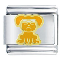 Italian Charms - cute brown bear italian charm Image.