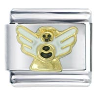 Italian Charms - gold plated angel italian charm Image.