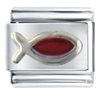 Italian Charms - red fish symbolic italian charm Image.