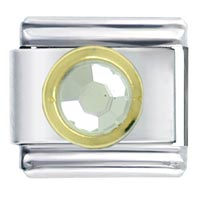 Italian Charms - round april diamond color birthstone italian charm Image.