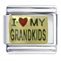 Italian Charms - i heart my grandkids italian charm Image.