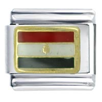Italian Charms - flag of egypt italian charm Image.