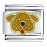 Italian Charms - panting dog italian charm Image.