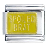 Italian Charms - golden spoiled brat italian charm Image.