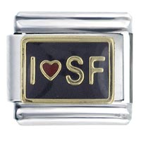 Italian Charms - i heart san francisco italian charm Image.