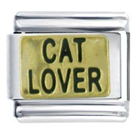 Italian Charms - cat lover italian charm Image.