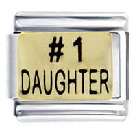 Italian Charms - number 1 daughter italian charm Image.