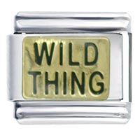 Italian Charms - gold plated wild thing italian charm Image.