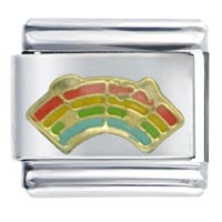 Italian Charms - rainbow music italian charm Image.