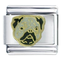 Italian Charms - pug face italian charm Image.