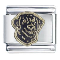 Italian Charms - black labrador italian charm Image.