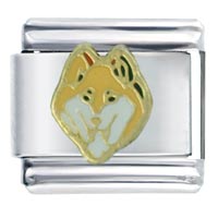Italian Charms - husky face italian charm Image.
