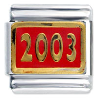 Italian Charms - red 2003 italian charm Image.