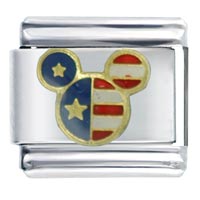 Italian Charms - usa flag micky italian charm Image.