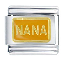 Italian Charms - orange nana italian charm Image.
