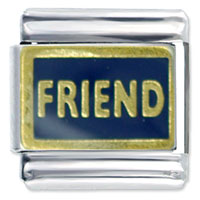 Italian Charms - navy blue friendship italian charms Image.