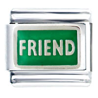Italian Charms - green friend italian charm Image.