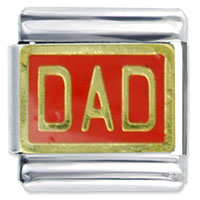 Italian Charms - red dad red italian charm Image.