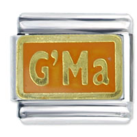 Italian Charms - grandma orange italian charm Image.