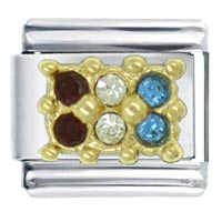 Italian Charms - patriotic rhinestones italian charm Image.