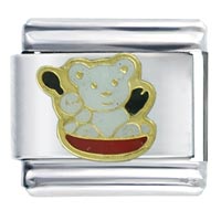 Italian Charms - hungry bear cub italian charm Image.