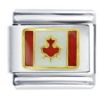 Italian Charms - flag of canada italian charm Image.