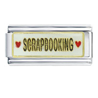 Italian Charms - heart scrapbooking white italian charm Image.