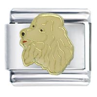 Italian Charms - cocker spaniel face italian charm Image.