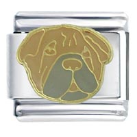 Italian Charms - bulldog face italian charm Image.