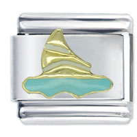 Italian Charms - sailboat white italian charm Image.